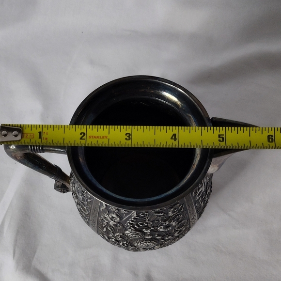 19th-Century Reed & Barton (SP) High Relief Victorian Pitcher - Picture 8 of 10